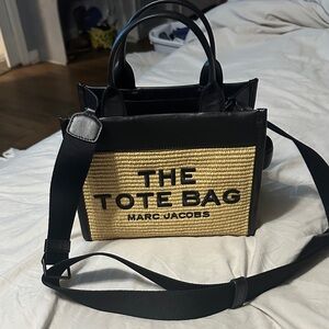 ***For Trade** Marc Jacobs Black and Tan Woven Tote